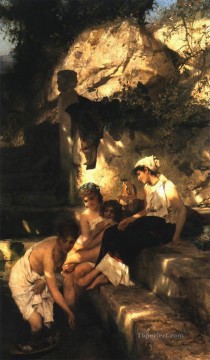 Idilio romano polaco griego romano Henryk Siemiradzki Pinturas al óleo